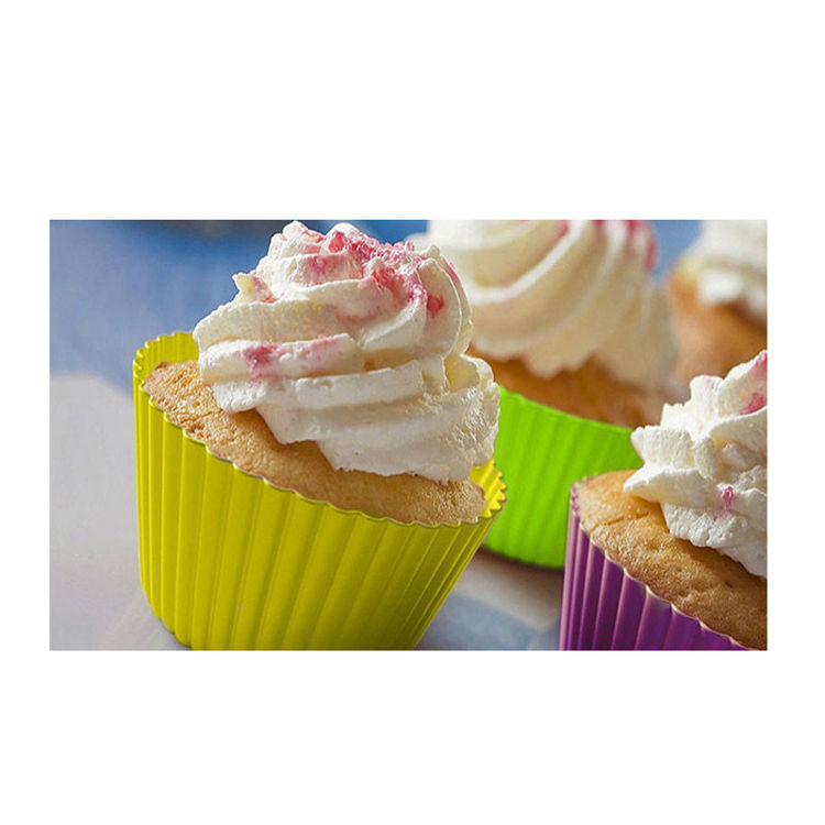 Εικόνα για Σετ Φόρμες Σιλικόνης σε Σχήμα Cup Cakes - 10 Τεμάχια