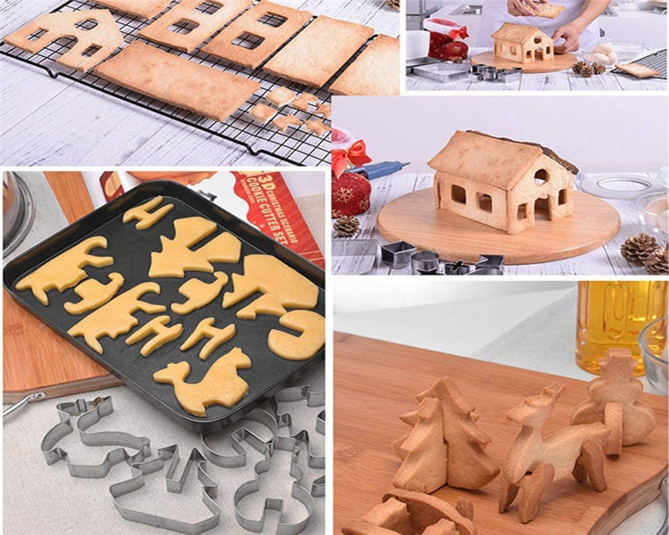 Εικόνα για Κουπ Πατ  3D Gingerbread House Ανοξείδωτο 18 τεμ.25x18,5x3