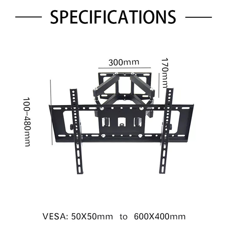 Εικόνα για THOR MCR-502 Βάση Τηλεόρασης Τοίχου Full-Motion έως 65" και 35kg