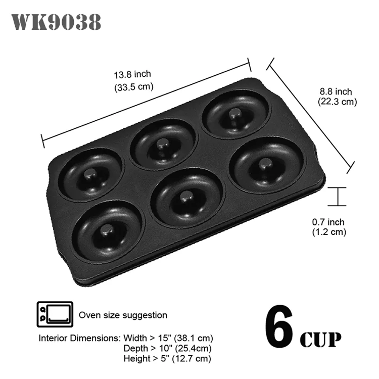 Εικόνα για Φόρμα Donuts Ανοξείδωτη 6 θέσεων 33,5x22,3x1,8 εκ. Chefmade