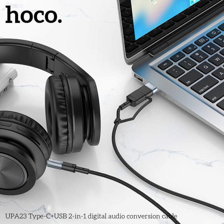 Εικόνα για HOCO UPA23 Type-C+USB 2 σε ένα Καλώδιο ήχου Γκρι