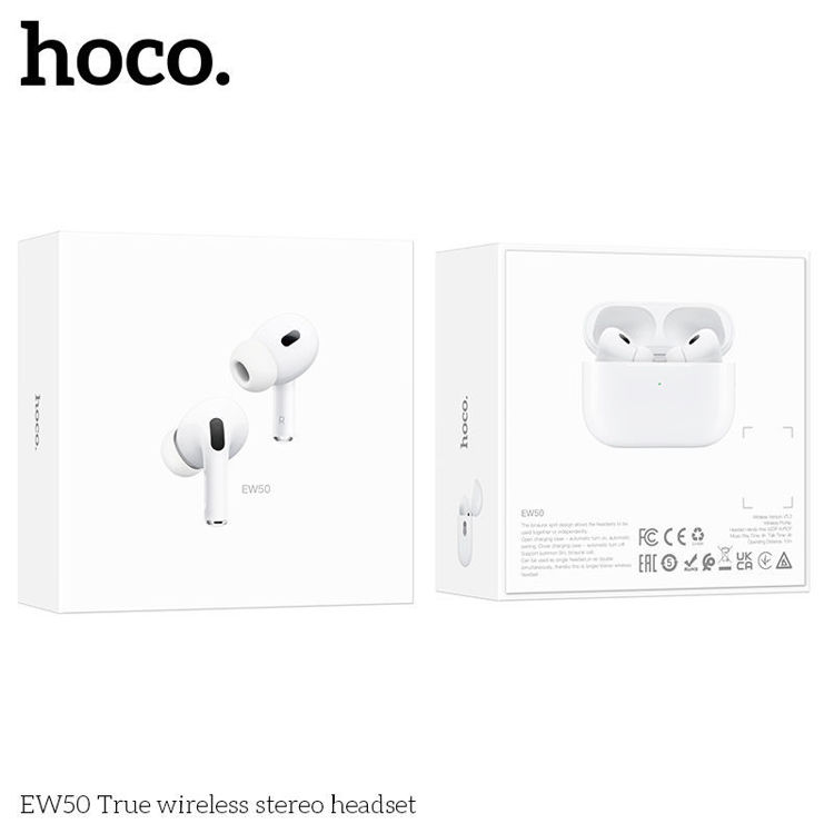 Εικόνα για HOCO EW50 In-ear Bluetooth Handsfree Ακουστικά με Θήκη Φόρτισης Λευκά