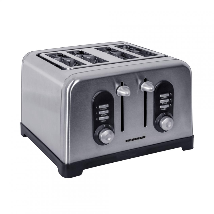 Εικόνα για HEINNER HTP-BK1400XMC Φρυγανιέρα 4 Θέσεων 1600W Inox