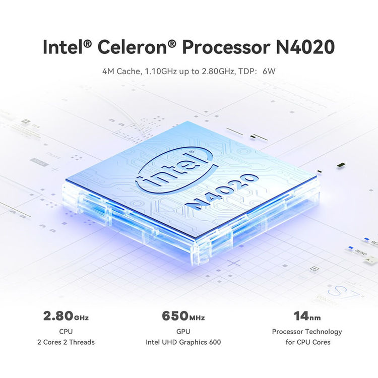 Εικόνα για Beelink IPC-G Intel celeron N4020 RAM 8GB SSD 128GB mini pc DDR 4 WIFI5 HDMI